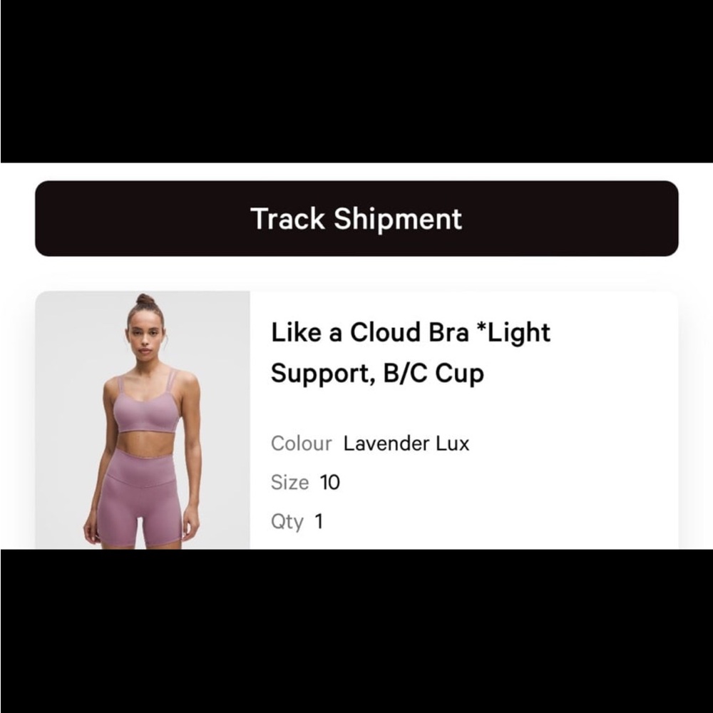 lululemon athletica Lavender Lux Like a Cloud Bra
